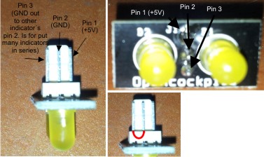 Overhead -FWD- indicators with leds