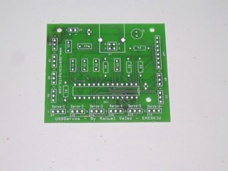USB servo motors card (PCB)