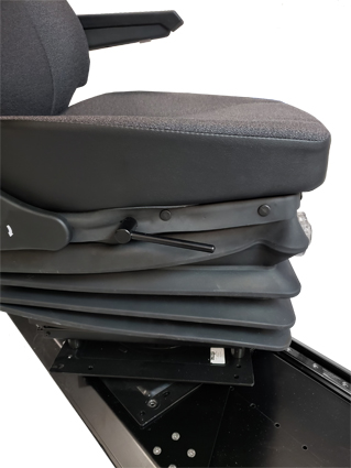 Professional seat with instructor rails