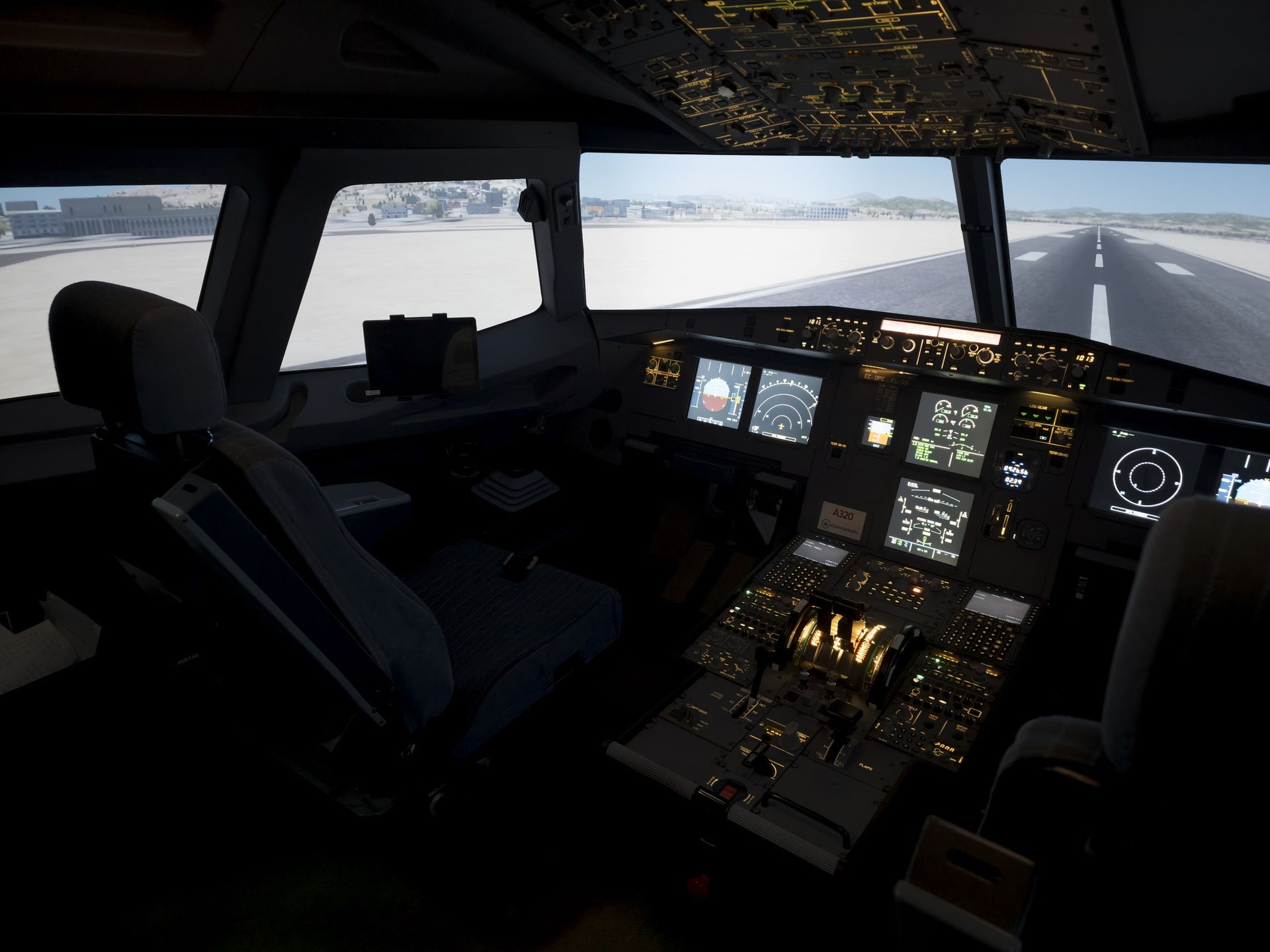Simulador Airbus A320 - puesto del comandante