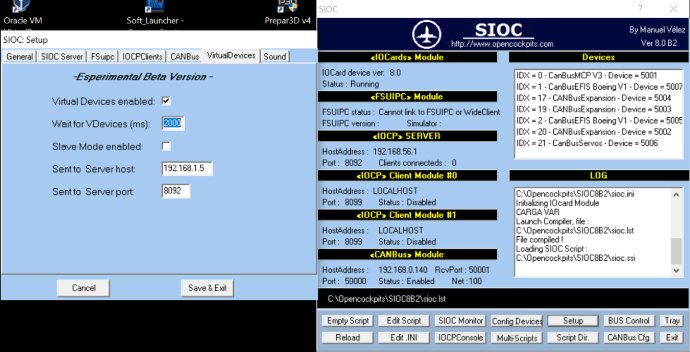 Interfaz del software SIOC