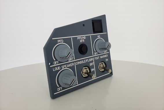 A320 Panel Iluminación del MIP lado Capitán