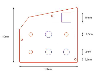 A320 Panel Iluminación del MIP lado Capitán