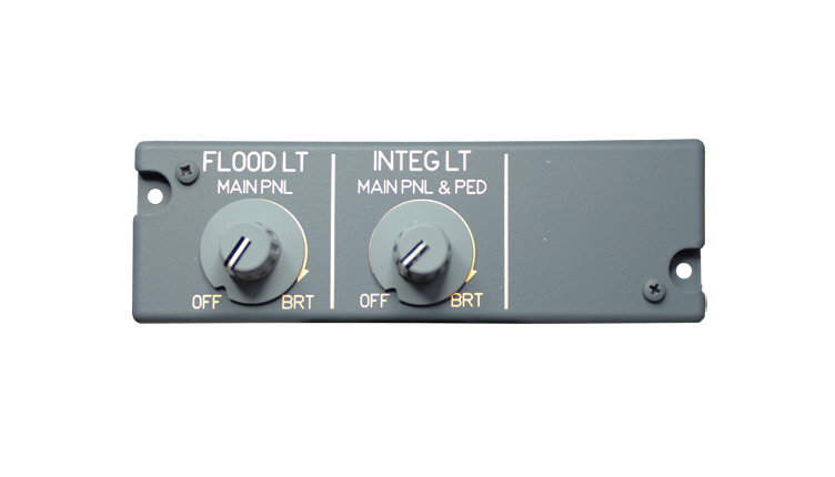 A320 Pedestal Illumination Panel. Captain side.