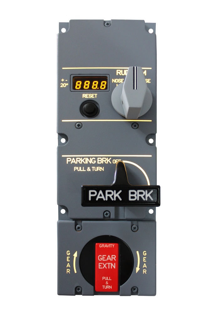 A320 Panel Parking Brake & Rudder Trim