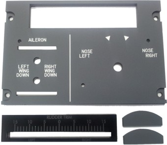 Ailerons and rudder trim panel