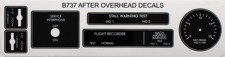 B737 Aft Overhead stickers