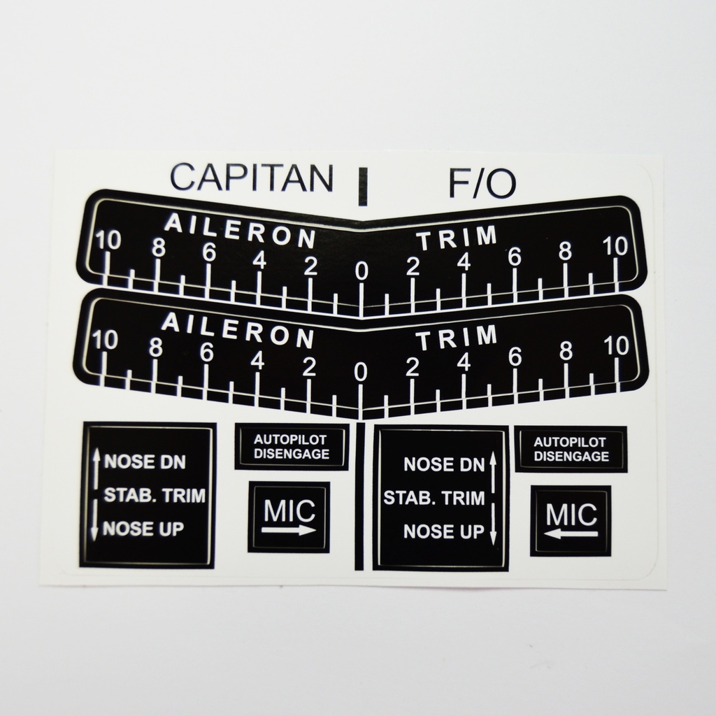 B737 Yoke stickers