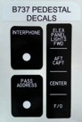 [DEC73-8] B737 Pedestal stickers