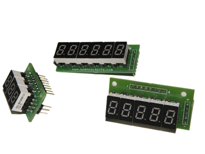 [2TD1] 7 seg. digits assembled (3 units) Colour : Amber