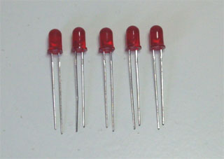 [4TL1] Led rojo 5 mm (5 uds)